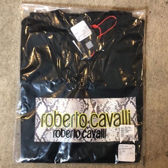 Roberto Cavalli Snake-Print Logo Tee | Large - Picture 9 of 9